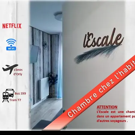 L'Escale-Chambre-Orly-T7-Rer C&D Athis-Mons
